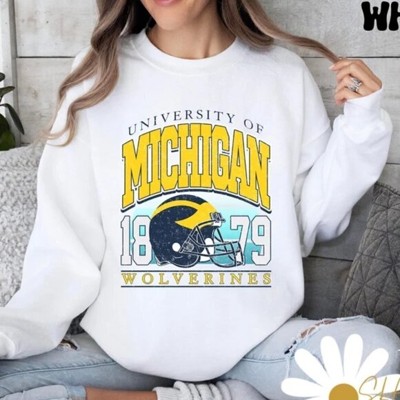 Brandi B Other - Michigan 1879 Distressed College Retro Fan Sweatshirt